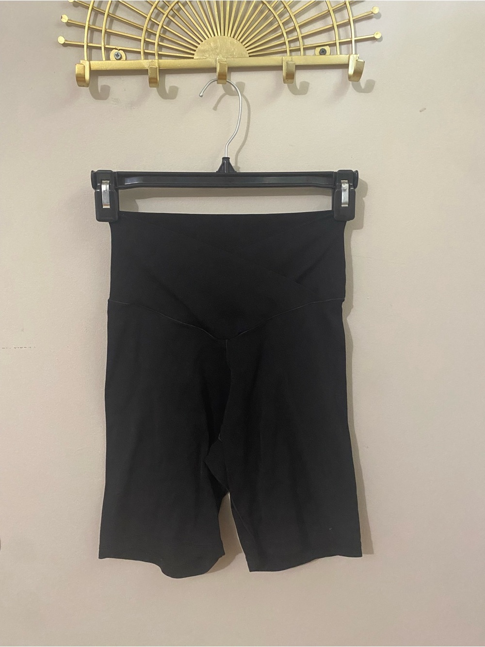 aerie High-Rise Black Bike Shorts